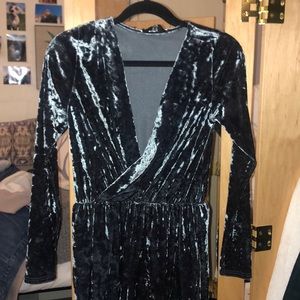 Green Velvet Romper